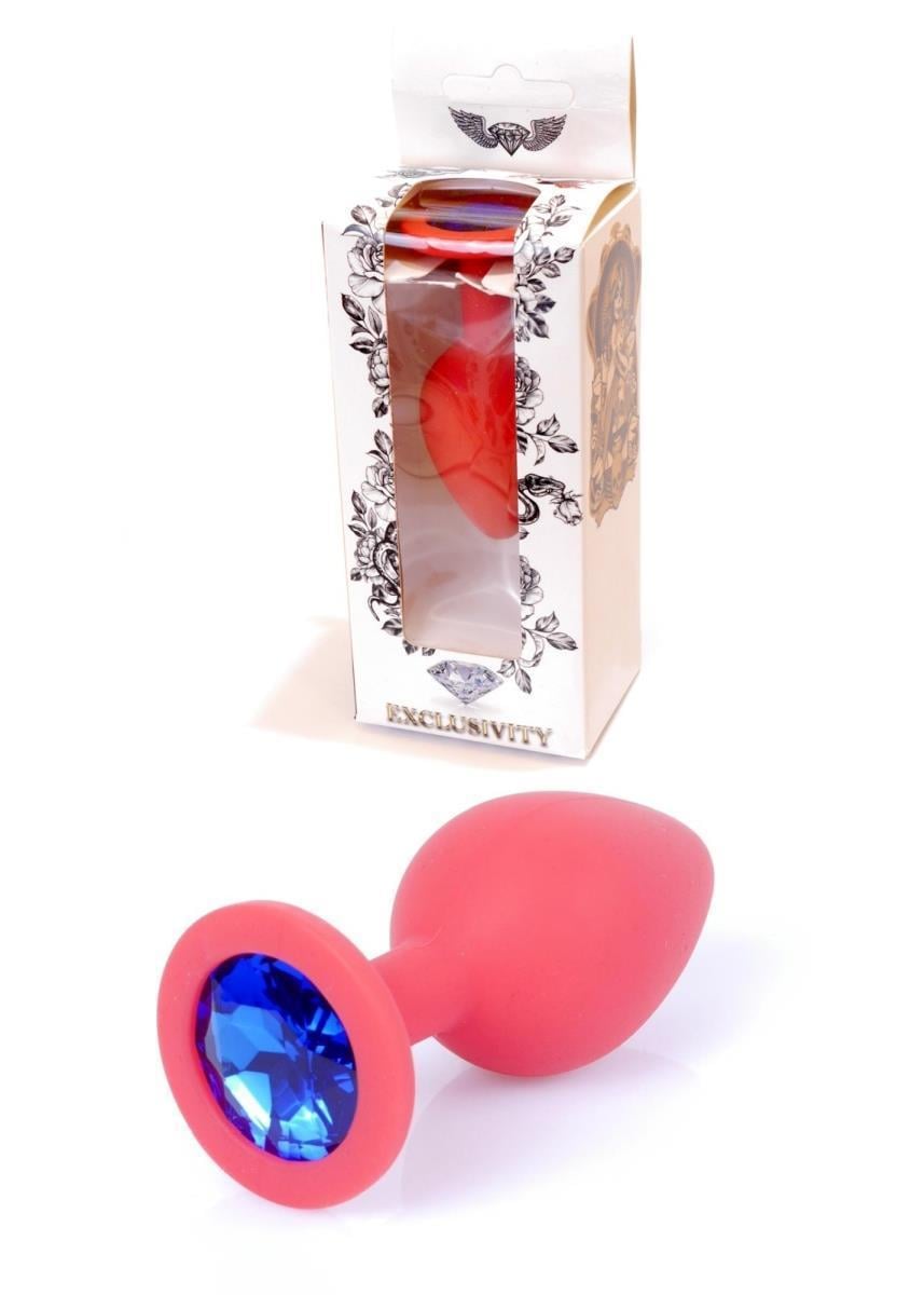 Анальная пробка Boss Series Jewellery SiliconeM Red Plug/Blue (2703746080)