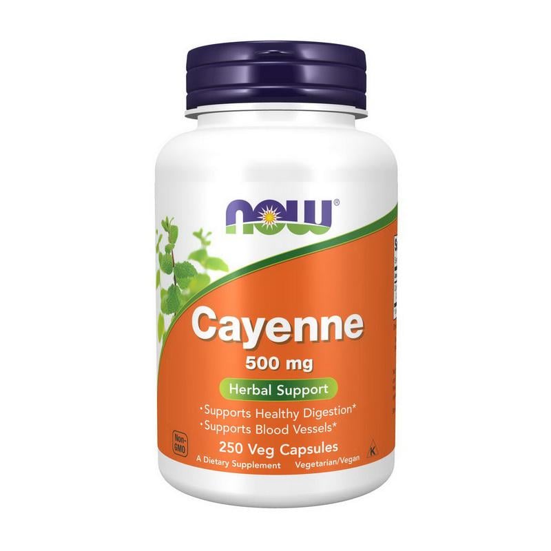 Каенский перец 40 000 HU NOW Cayenne 500 mg 250 вер. капс.