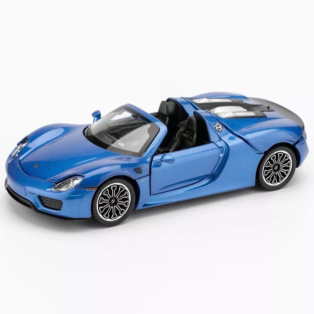 Игрушечная машинка металлическая Porsche 918 Spyder 1:24 Синий (28443296)