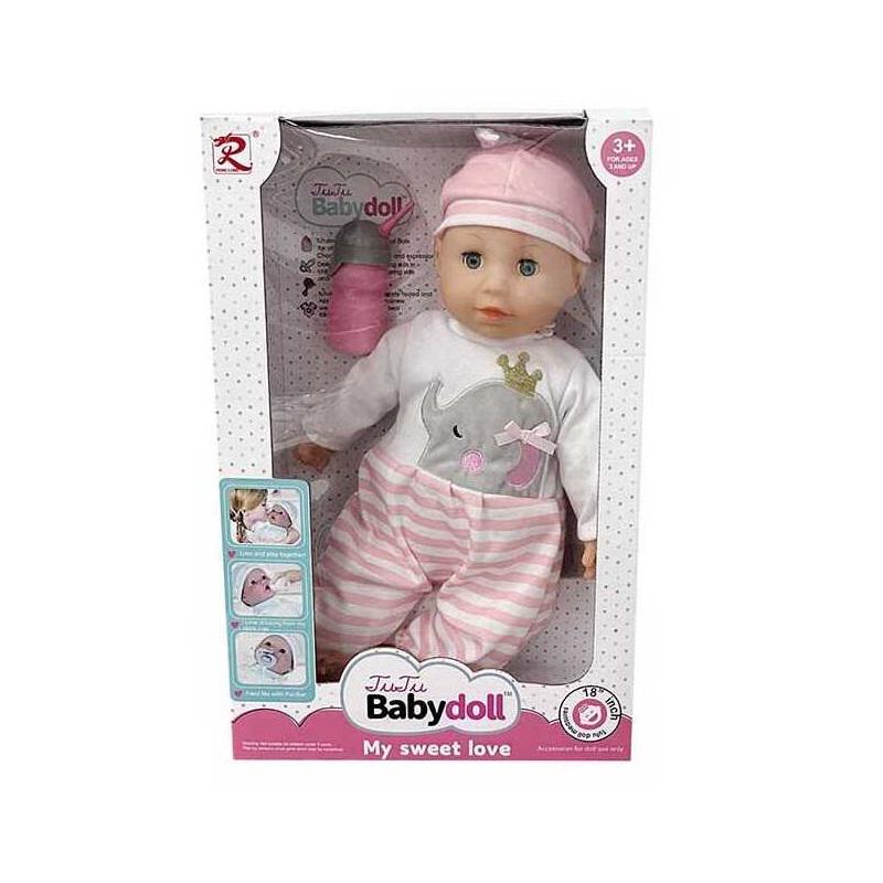 Пупс функціональний із аксесуарами Babydoll Pink/White (139665)