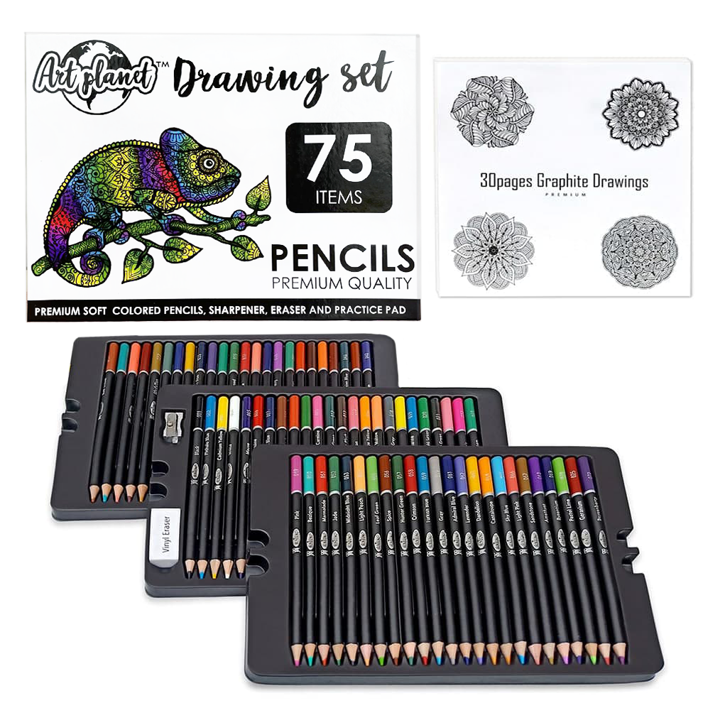 Набор карандашей + ластик + точилка + разрисовка мандала Art Planet 30 листов большой - фото 10 Набор карандашей + ластик + точилка + разрисовка мандала Art Planet 30 листов большой - фото 10