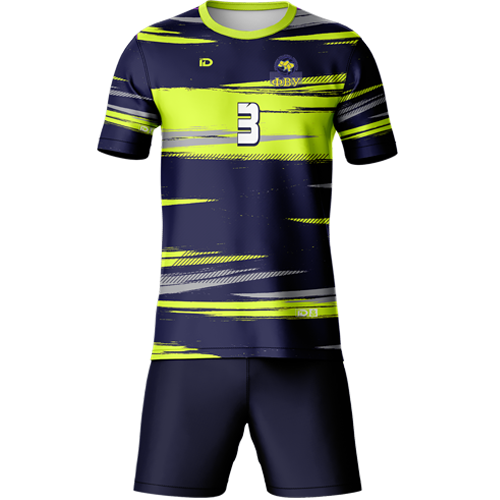 Волейбольна форма чоловіча ID Sport М Темно-синій/Жовтий (14130412)