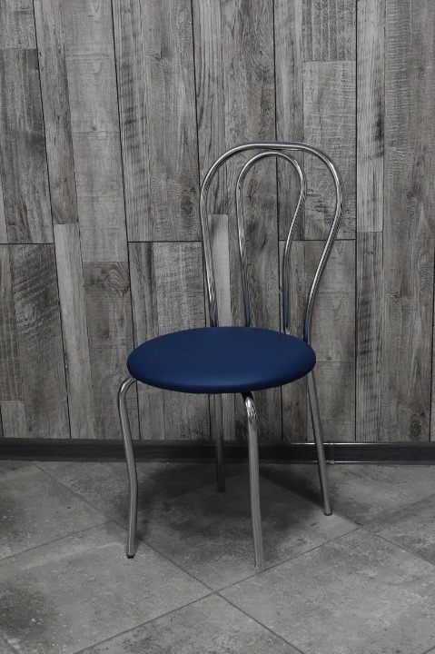 Кухонний стілець TULIPAN 35х85 см Синій/Хром (28373804)