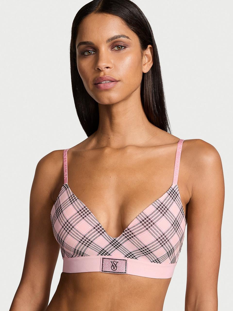 Бюстгальтер Victoria's Secret Shine Patch Lightly Lined Wireless 70D Розовый (7312439123243)