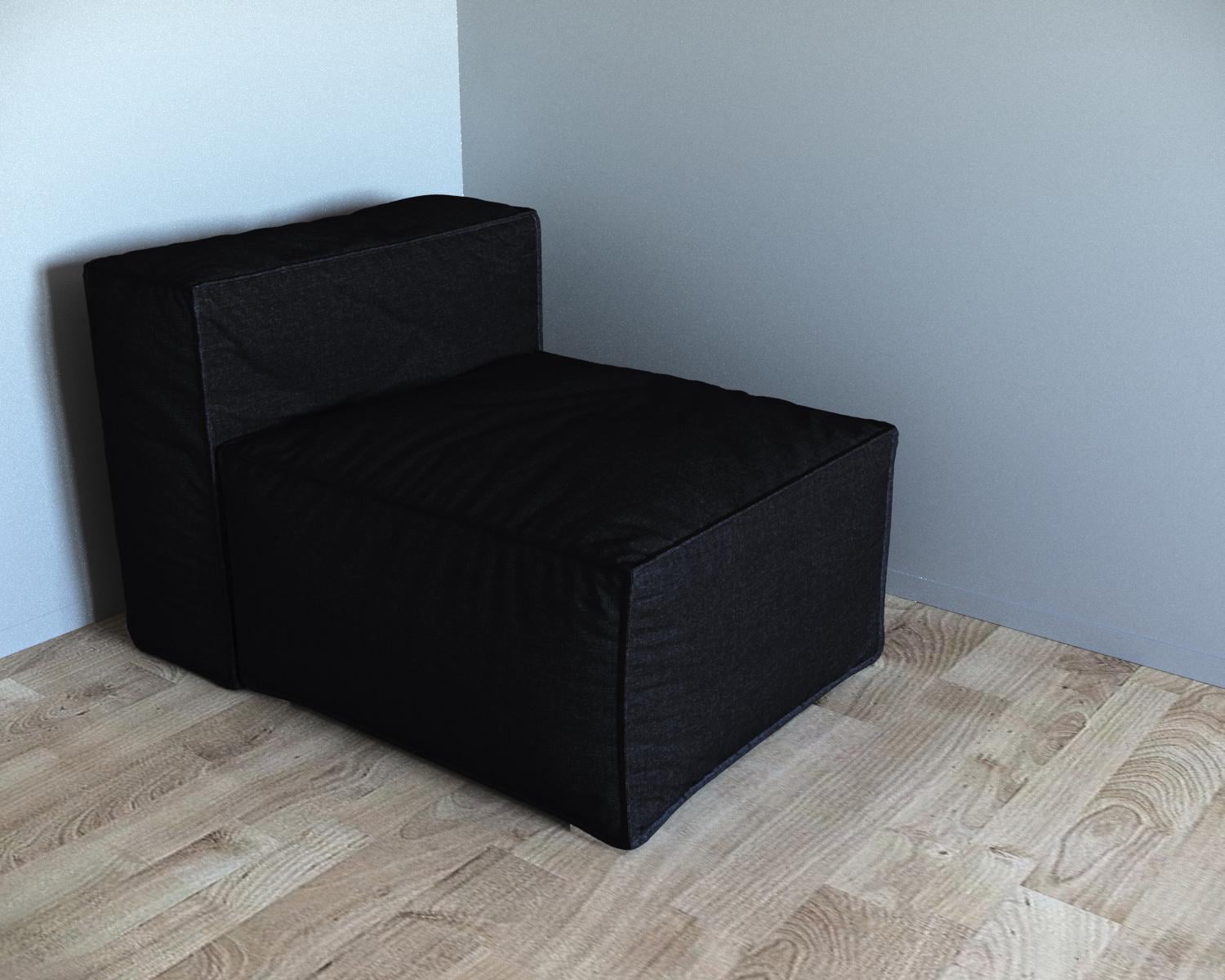 Мягкое кресло модульное ТОБІ ШО Вальде Magic нераскладное велюр 800х1100х450 мм Grafite