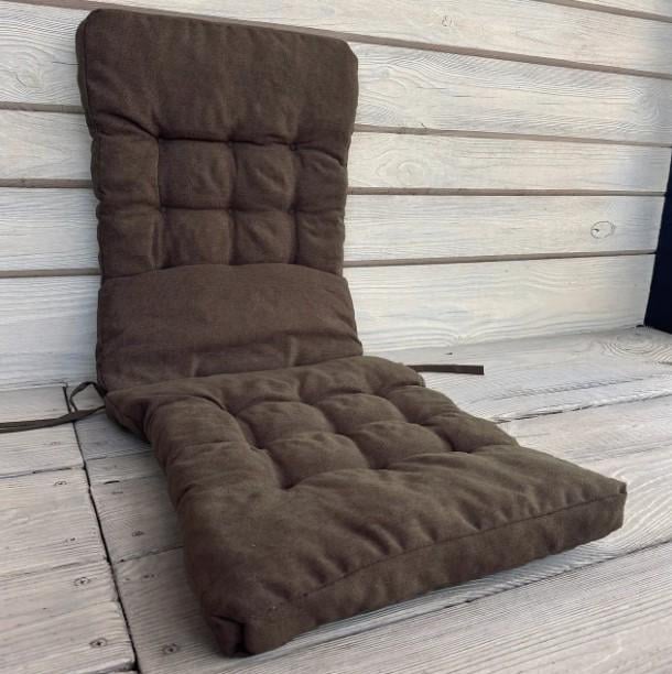 Подушка для стільців Decorator Copo подвійна на зав'язках 40х120х7 см Коричневий (84-099)