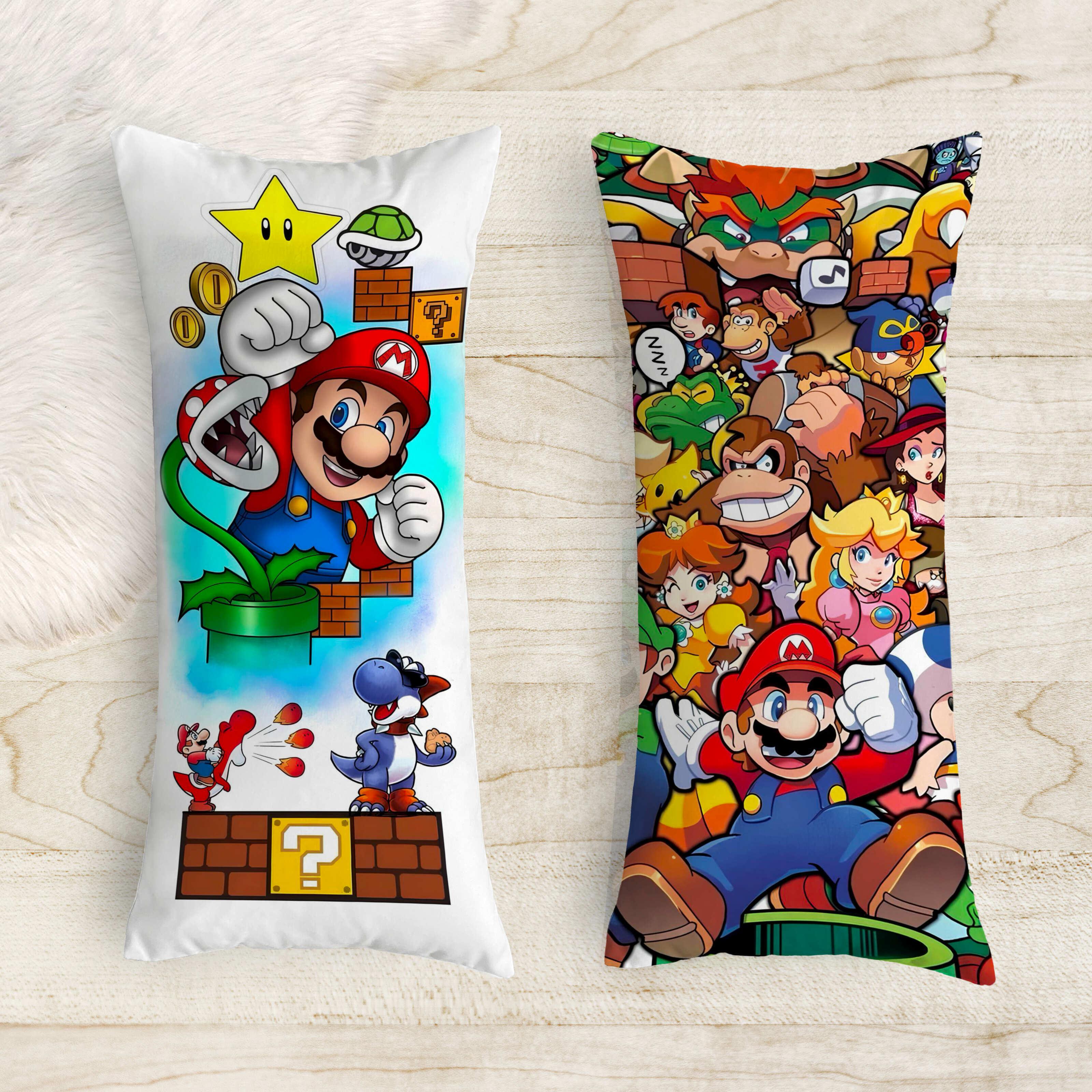 Подушка-обіймашка дакімакура дитяча Герої гри Маріо 40х100 см