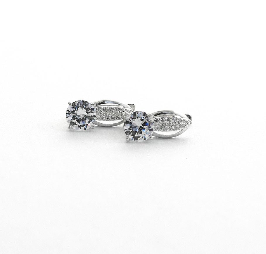 Серьги серебряные с цирконом Maxi Silver 7953 (87953)