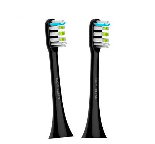 Насадки для зубної щітки Soocas General for X1 X3 X3Pro X3U X5 Clean 2 шт. Black (77773)