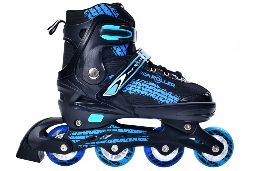 Ролики Profi A 4150-L-ВL Черный/Голубой (39-42)
