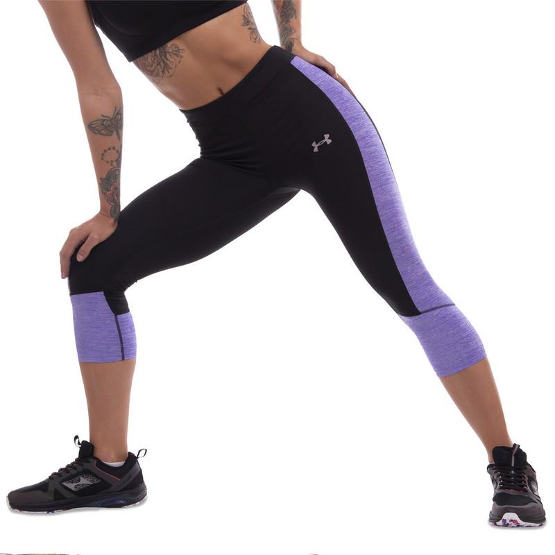 Лосины спортивные женские короткие 3/4 UAR E304 M Черно-фиолетовый (E304_Черный-фиолетовый_M) - фото 7 Лосины спортивные женские короткие 3/4 UAR E304 M Черно-фиолетовый (E304_Черный-фиолетовый_M) - фото 7