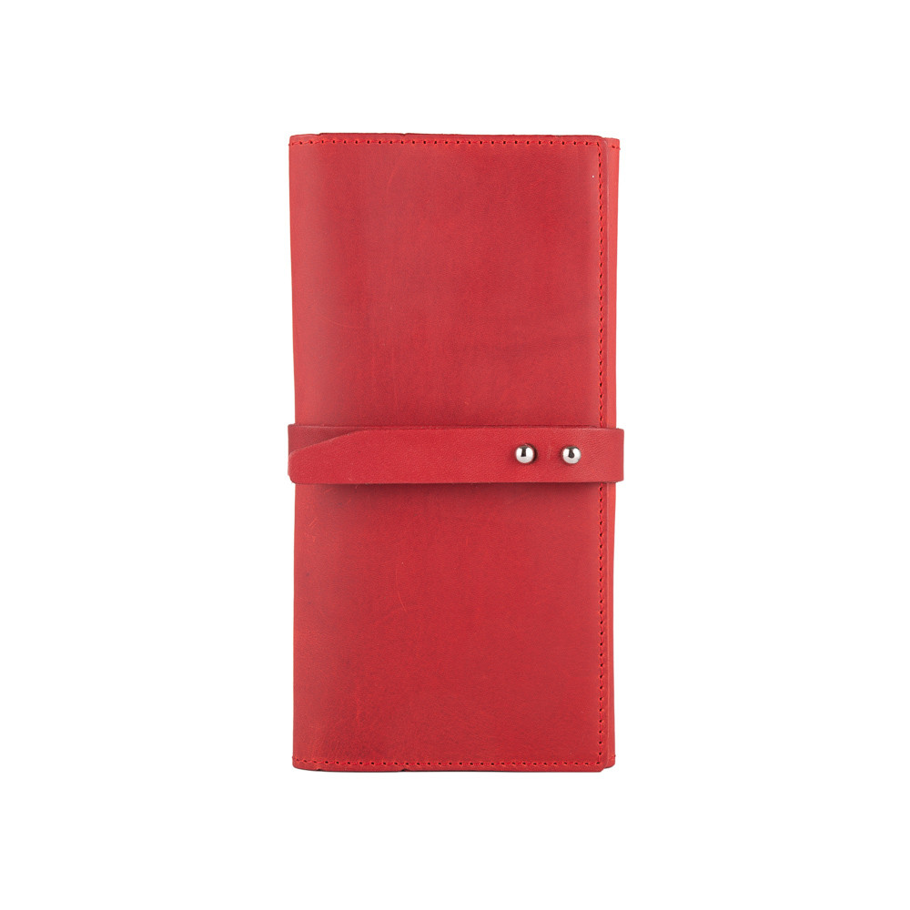 Кошелек из натуральной кожи на кобурном винте Красный (WP-08-S18-1440-000)
