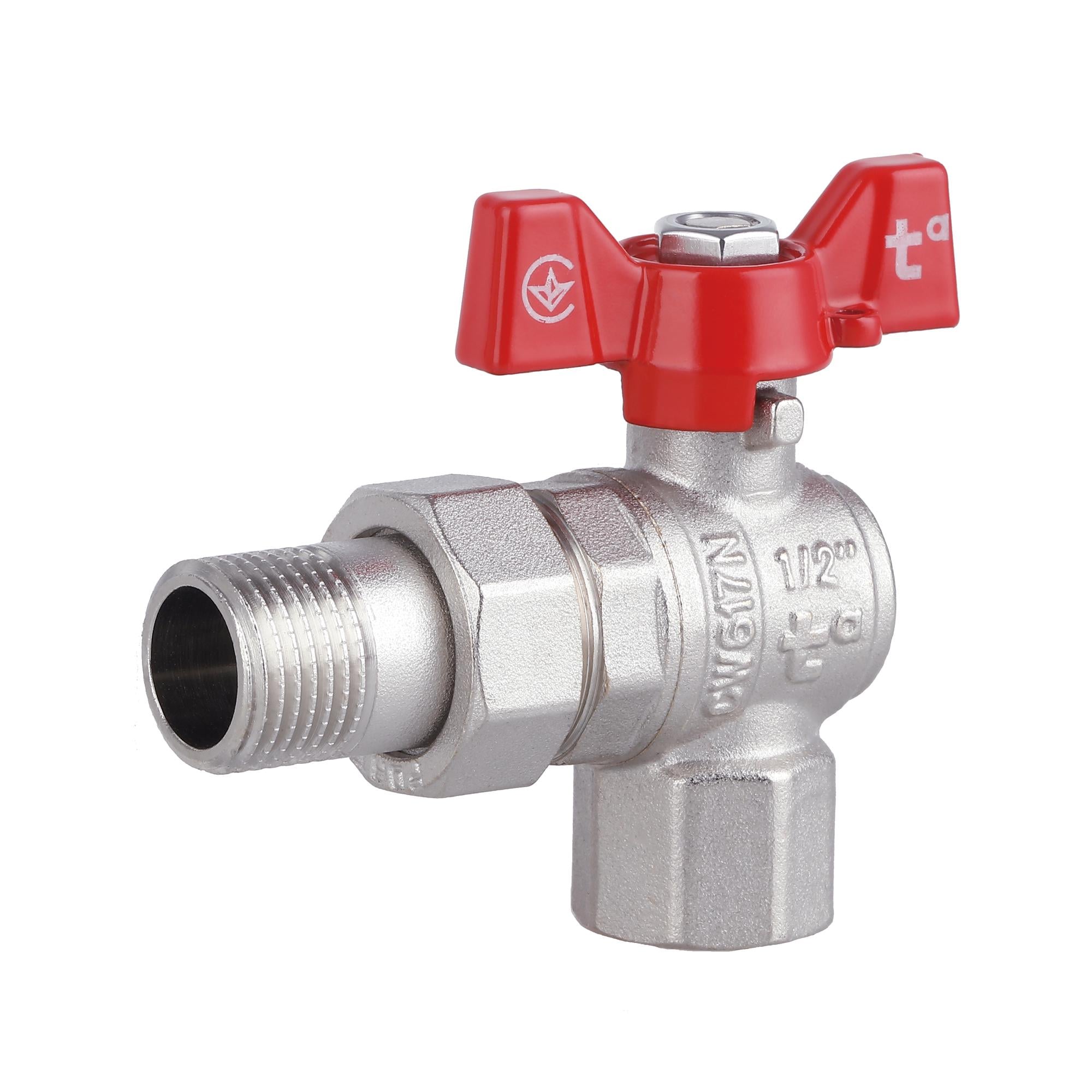 Кран шаровой Thermo Alliance Forte Американка 1/2" угловой (SF221W15)