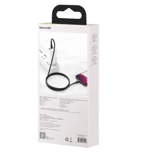 Кабель Baseus High Density Braided Type-C to Lightning PD 20W 1 м Черный - фото 8 Кабель Baseus High Density Braided Type-C to Lightning PD 20W 1 м Черный - фото 8