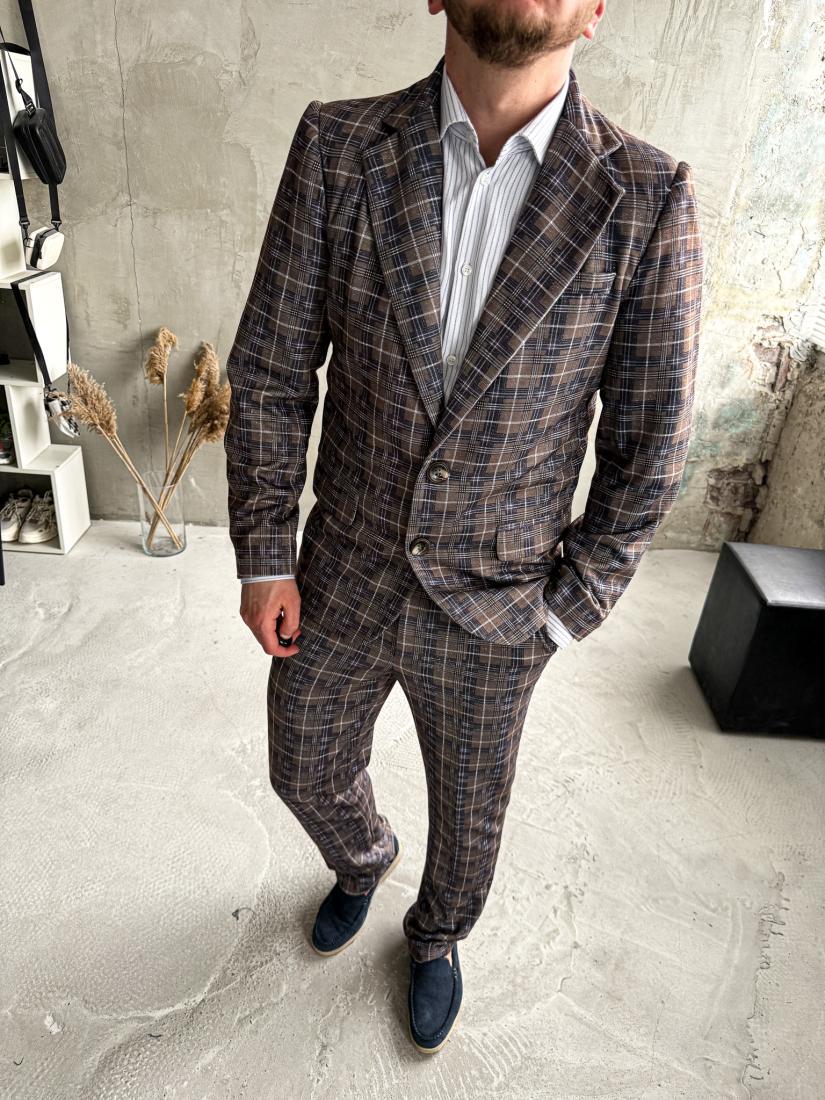 Костюм классика (52-077) Коричневый S - фото 2 Костюм классика (52-077) Коричневый S - фото 2
