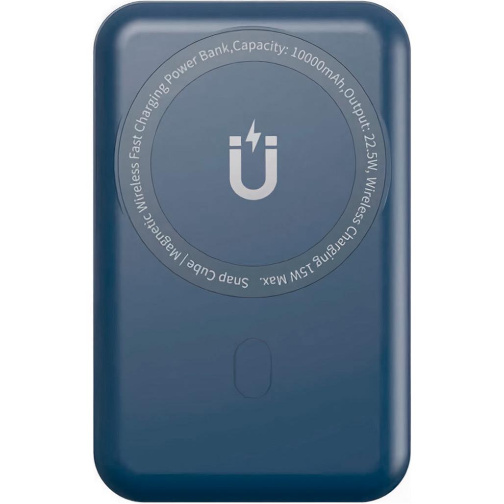 Внешний аккумулятор WiWU Snap Cube Magnetic Wireless Charger 10000 mAh Blue (6973218947013)