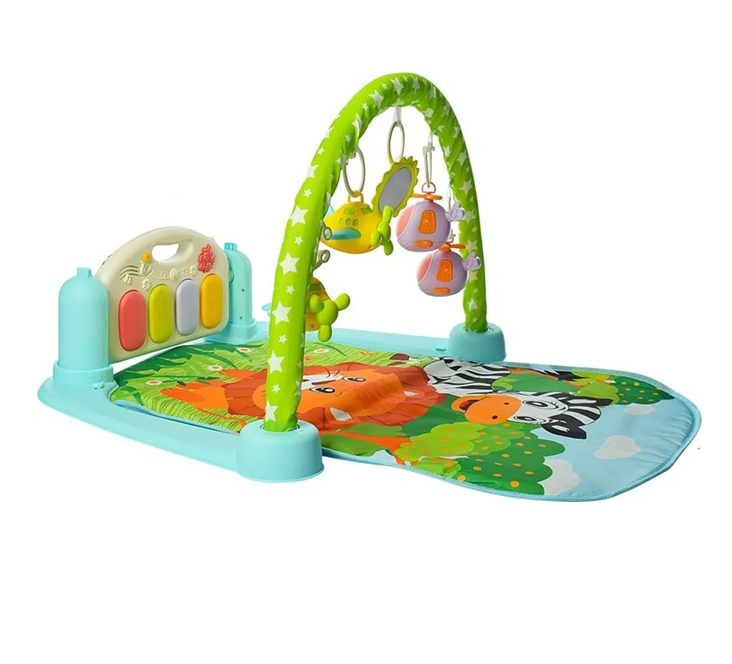 Развивающий коврик с пианино и дугой с подвесками со звуковыми и световыми эффектами (5471)