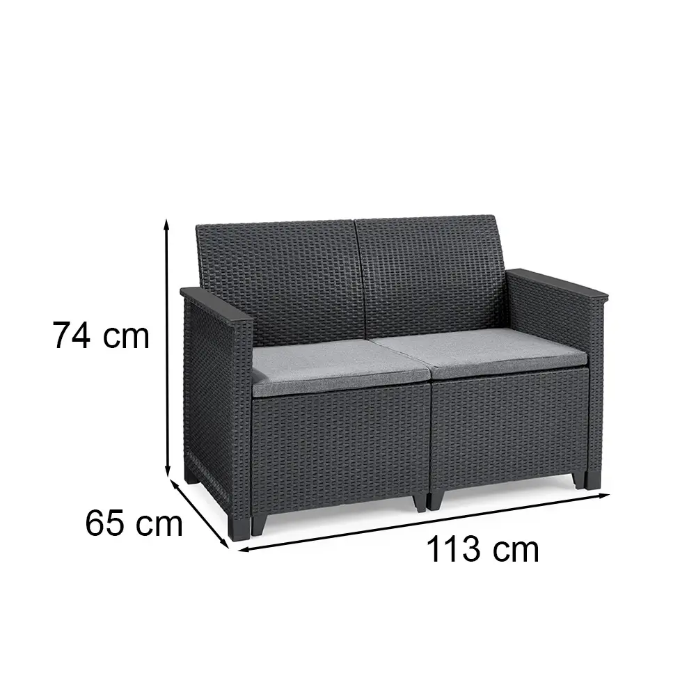 Диван садовий Keter Elodie 2 seat sofa (CNT00008419) - фото 2