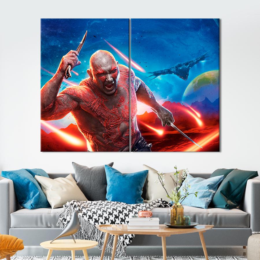 Настенний декор Дракс Разрушитель из Стражей галактики 111x81 см (A58-2)