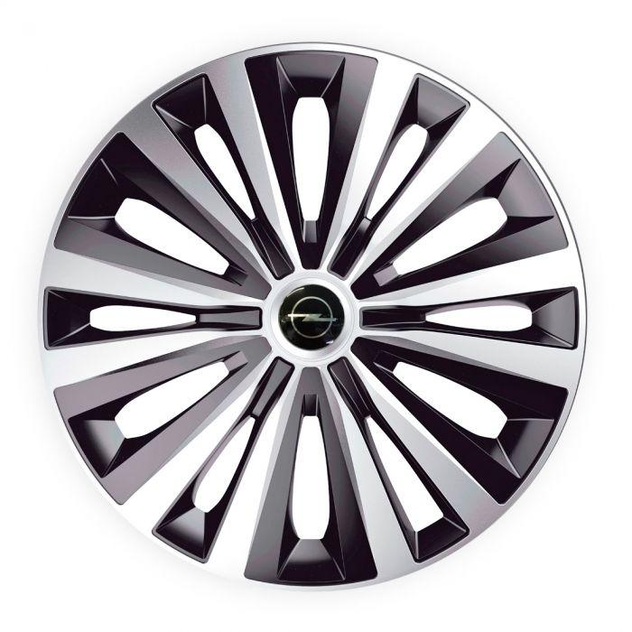 Ковпаки для коліс J-TEC Multi R13 з логотипом Opel 4 шт. Silver/Black