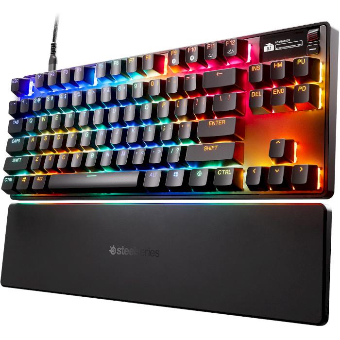 Клавиатура игровая оптическая SteelSeries Apex Pro TKL Gen 3-UA/USB/OmniPoint 3.0/RGB Black (64740) - фото 2