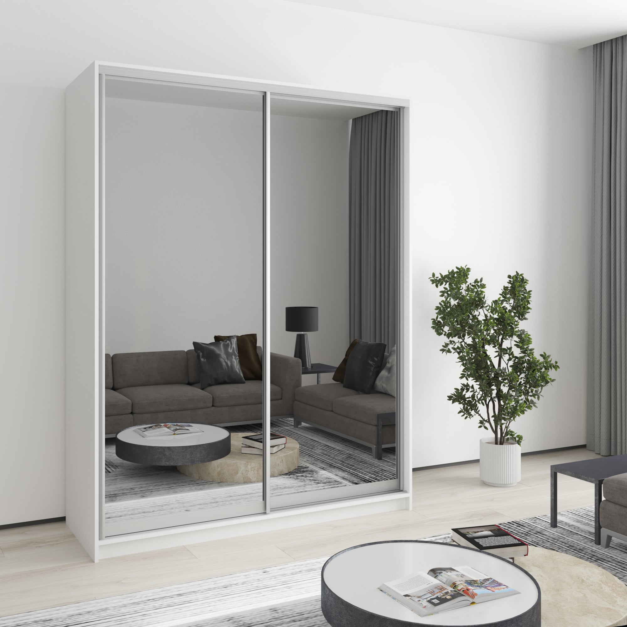 Шкаф-купе двухдверный Mebel Star Стандарт AL MBS-2465 160х45х210 см Аляска белый (1003419) Шкаф-купе двухдверный Mebel Star Стандарт AL MBS-2465 160х45х210 см Аляска белый (1003419)