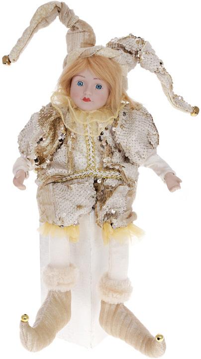 Фигура Арлекин 43 см музыкальная с функцией движения Шампань (BD-NY14-717)