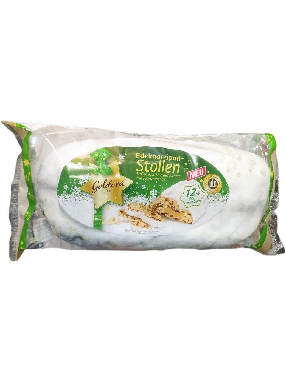 Кекс штоллен різдвяний Goldora Edelmarzipan Stollen з марципаном та родзинками 1 кг (1700001)