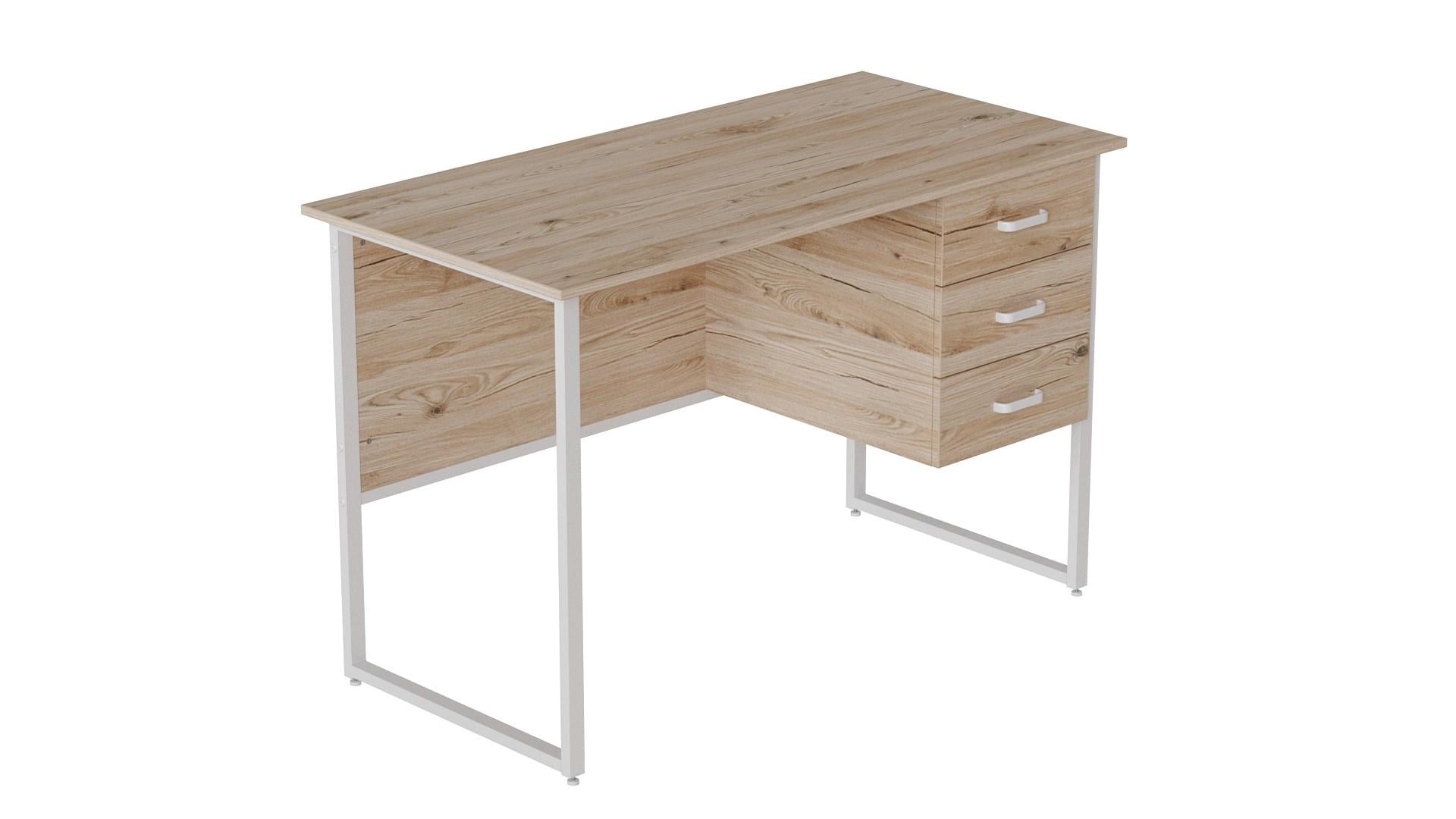 Компьютерный стол Ferrum-decor Гарри ДСП 32 мм 75x140x60 см Белый/Дуб Сан-Марино (FRD-104068)
