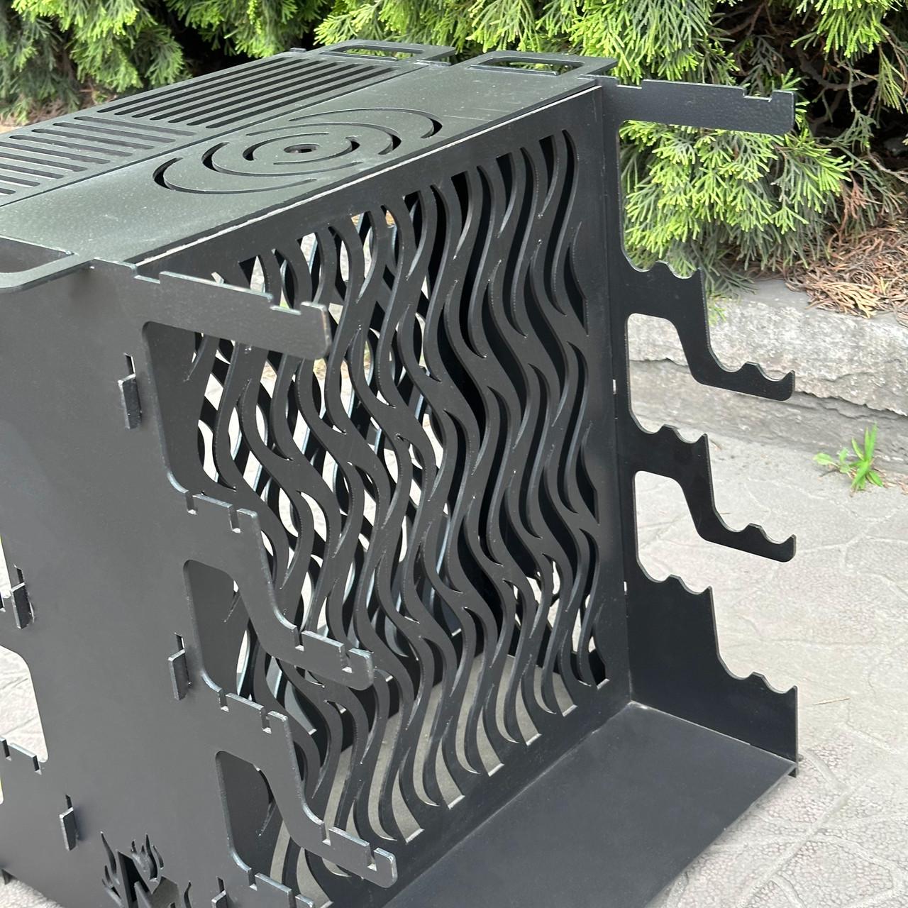 Мангал вертикальний Metalzavod Медея на 6 шампурів 3 мм/39,7х47,2х45,5 см (MVR6-3) - фото 5 Мангал вертикальний Metalzavod Медея на 6 шампурів 3 мм/39,7х47,2х45,5 см (MVR6-3) - фото 5