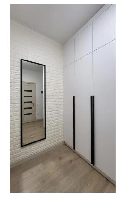 Дзеркало настінне в повний зріст в тонкій рамі в передпокій 160х70 см Чорний (29042648) - фото 3