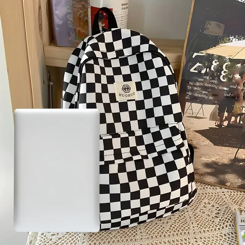 Міський рюкзак у шахову клітинку (Р-005) - фото 5 Міський рюкзак у шахову клітинку (Р-005) - фото 5