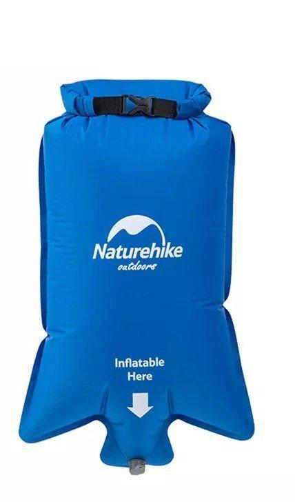 Надувная подушка Naturehike NH19Q033-D со встроеным насосом Синий (10416748) - фото 1