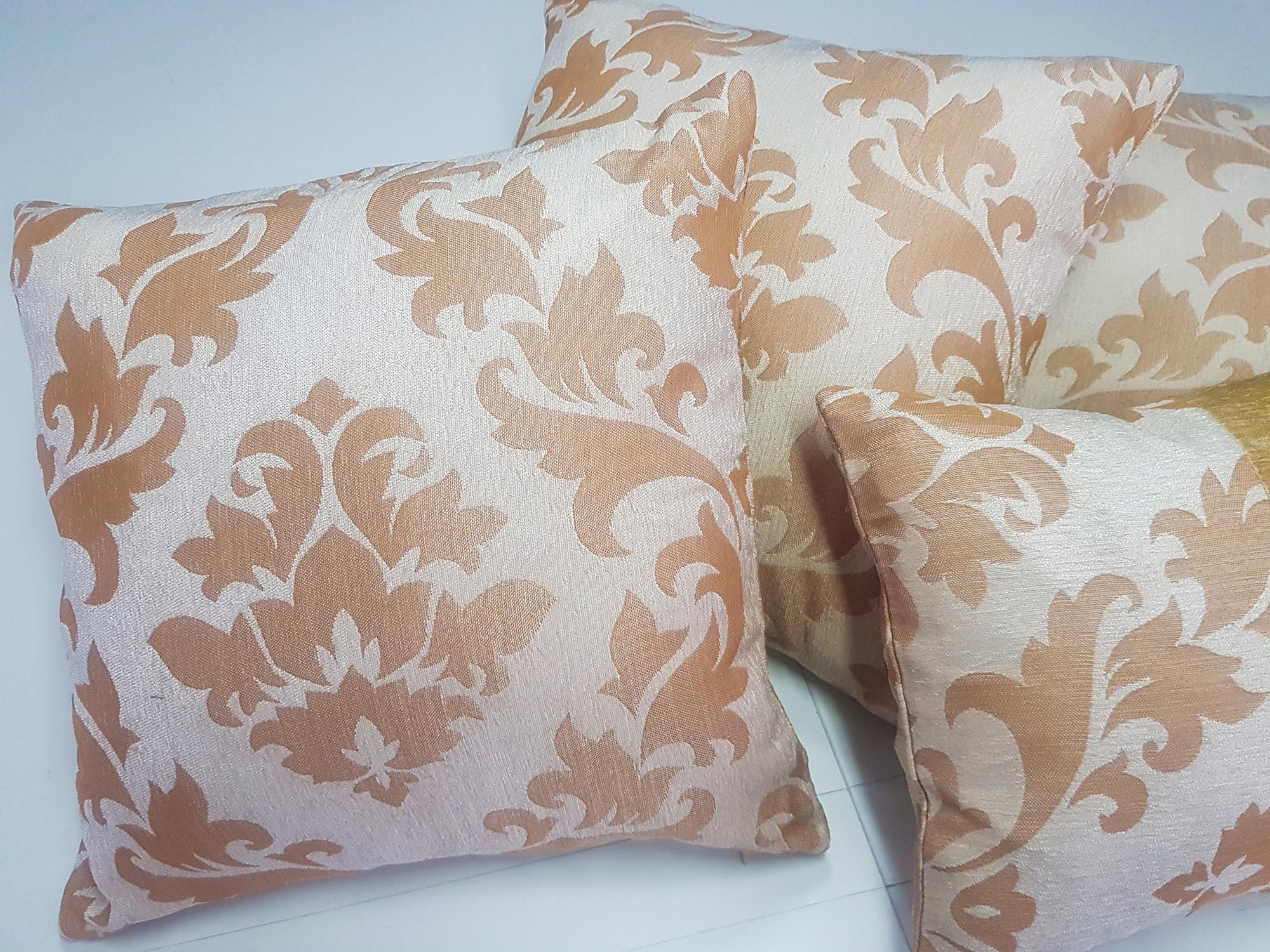 Комплект декоративних подушок Firanka Damask 40х40 см 2 шт. 45х38 см 1 шт. 36х28 см 1 шт. Пісочний (п_0696) - фото 3