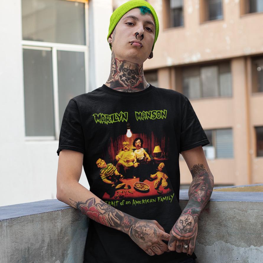 Футболка унисекс Marilyn Manson Portrait Of An American Family 4XL черный (00000011232)