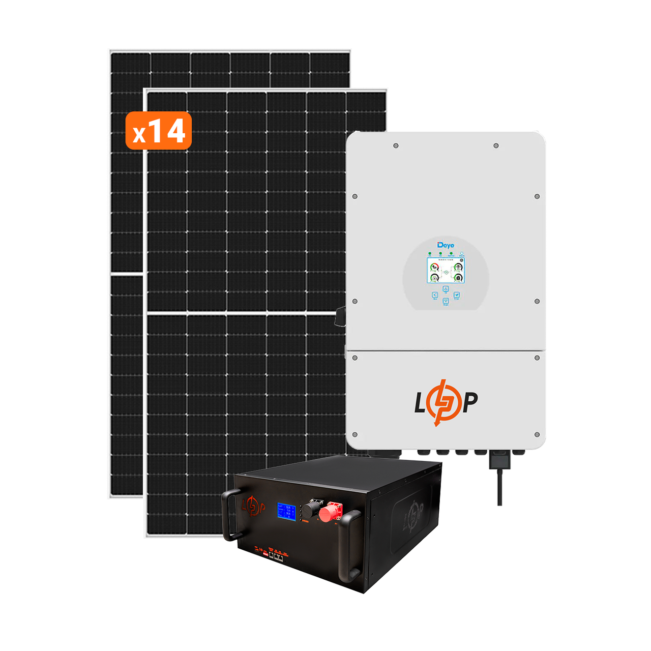 Солнечная электростанция СЭС Премиум Deye 8kW АКБ 10kWh LiFePO4 195 Ah (2479152182)