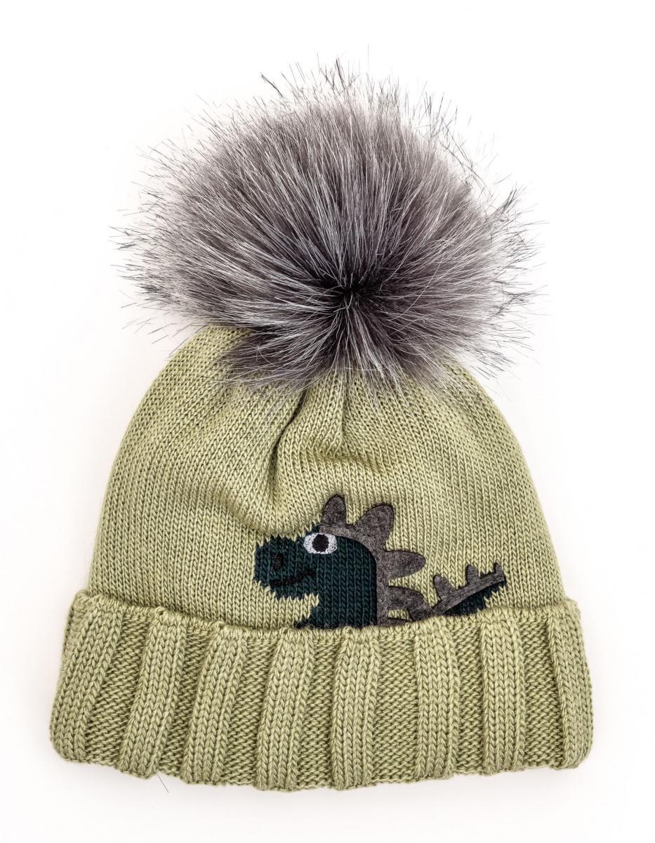 Шапка детская зимняя Alex Рекс 48-52 см Оливковый