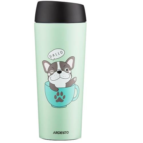 Термокружка Ardesto Coffee Time Frenchie AR2645DG 450 мл Зеленый - фото 2 Термокружка Ardesto Coffee Time Frenchie AR2645DG 450 мл Зеленый - фото 2