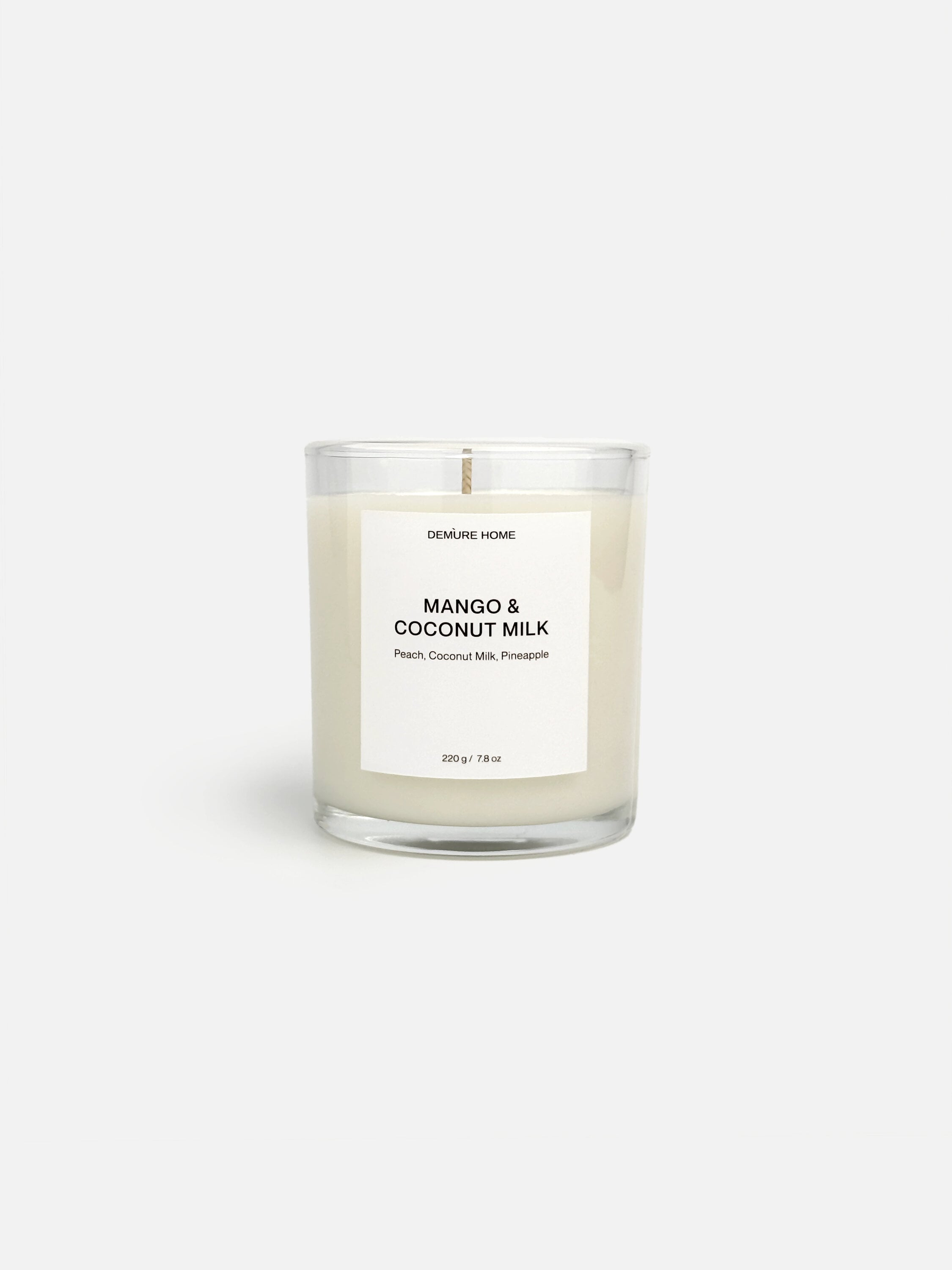 Ароматическая свеча Demure Home Mango и Coconut Milk Crystal 220 г Прозрачный (10191006)