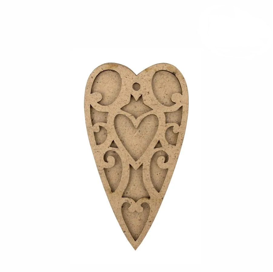 Заготовка для декупажа Rosa Talent Сердца 3D ажурное 3 ДВП 5,5х10 см 2 шт. (4820149908830)