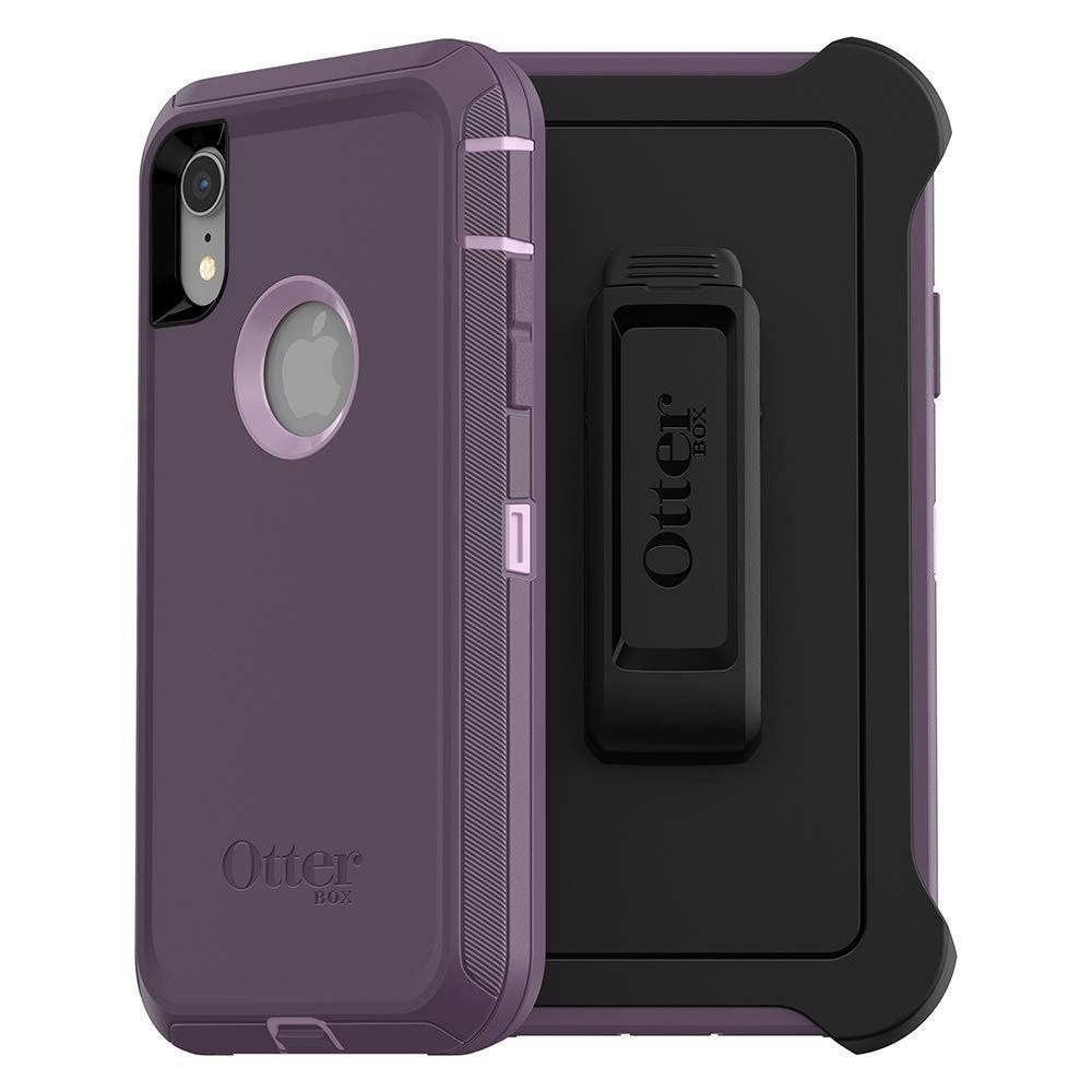 Чехол противоударный с клипсой OtterBox Defender для iPhone XR Purple Nebula