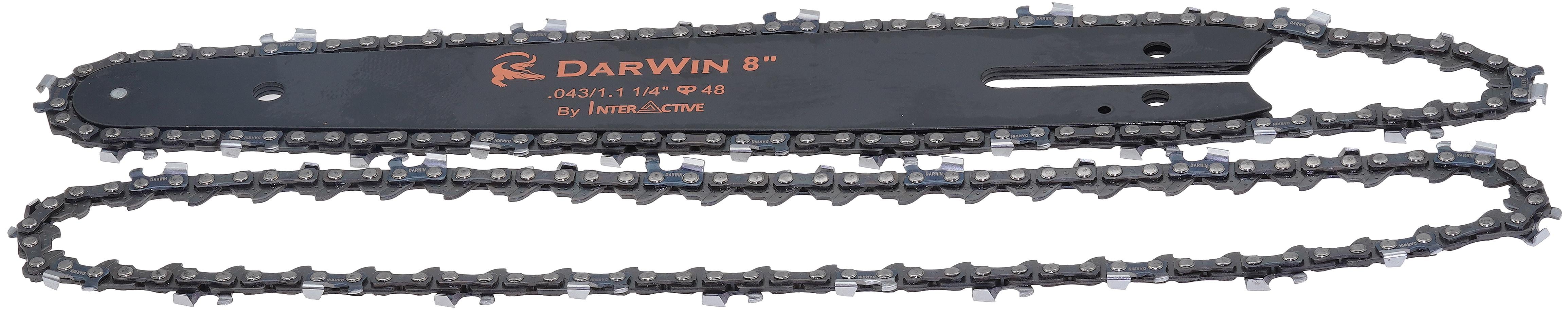 Шина и цепь DarWin 8" 200 мм паз 043 1/1 мм шаг 1/4 48 звеньев (цепш794)