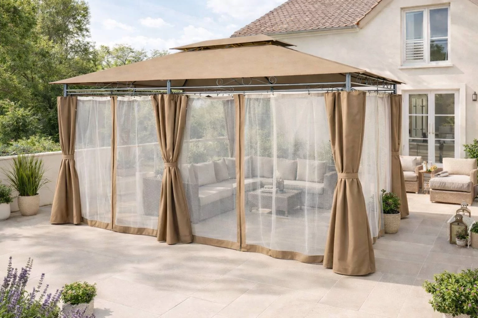 Павильон садовый Plonos Relax с москитной сеткой