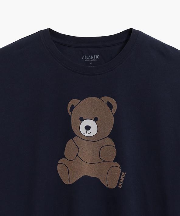 Пижама мужская Atlantic NMP-377 кофта/штаны в клетку хлопковая M Синий/Зеленый (2786960818) - фото 5