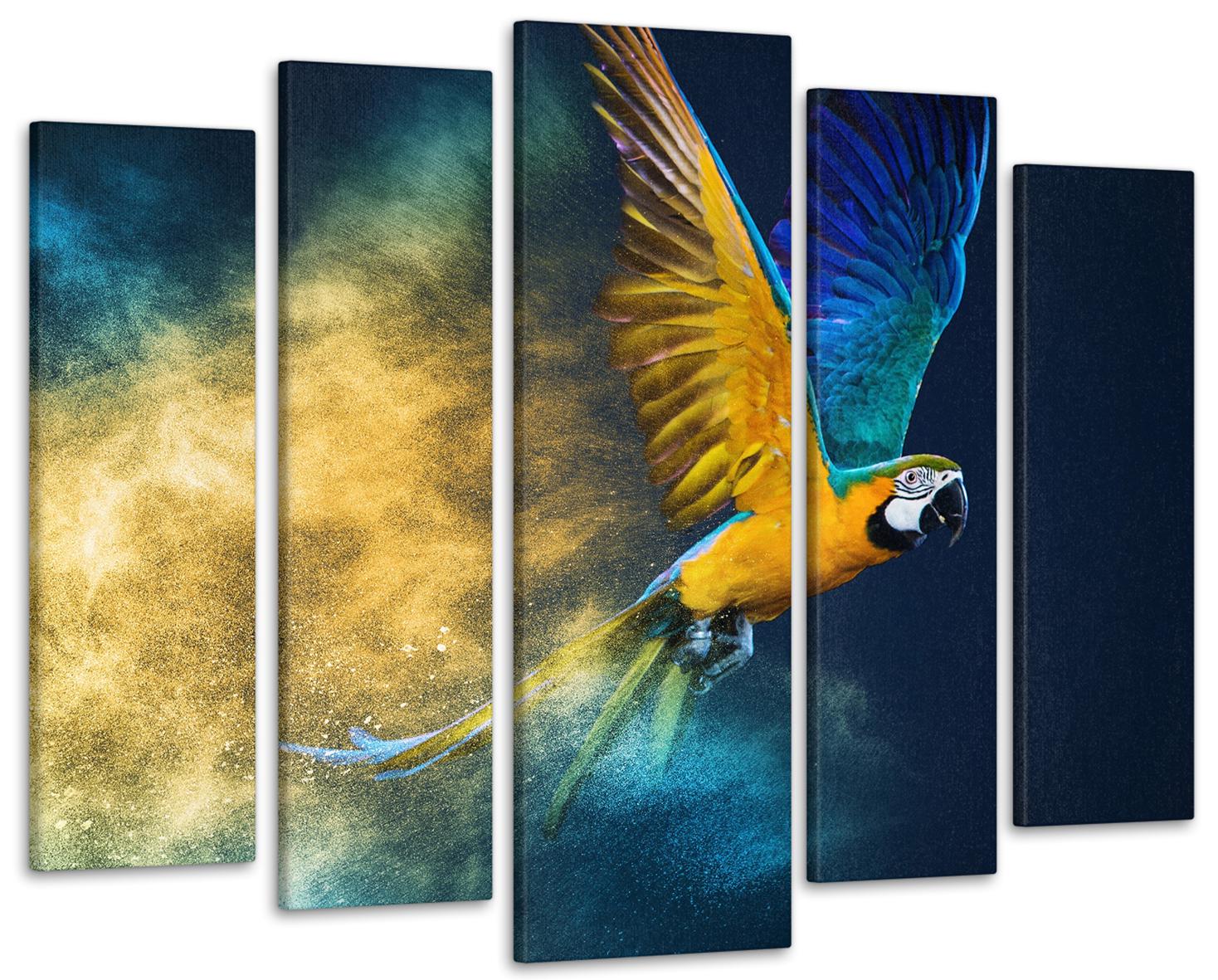 Картина модульная Абстракция Попугай 110х160 см (Art-298_5)