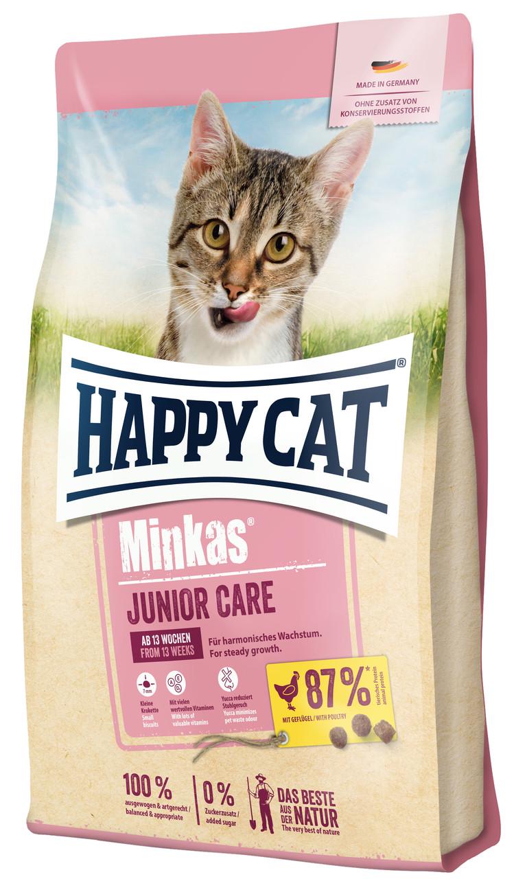Корм сухий для кошенят Happy Cat Minkas Junior Care з птахом 0,5 кг (70399)
