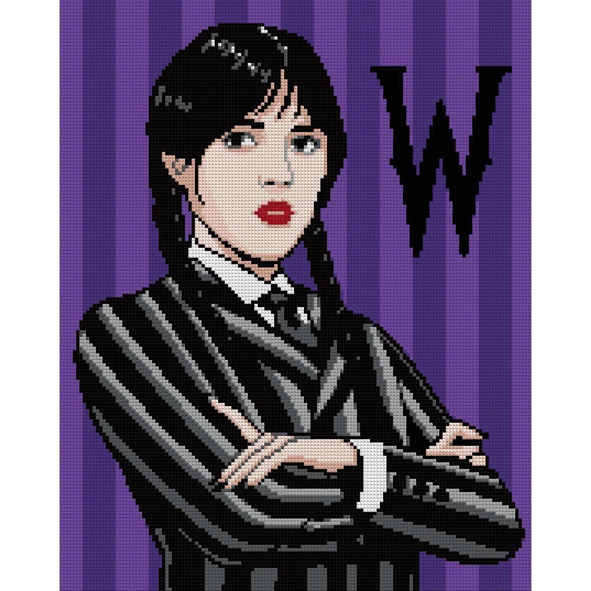Алмазна мозаїка Santi Wednesday Addams на підрамнику 40х50 см (955333)