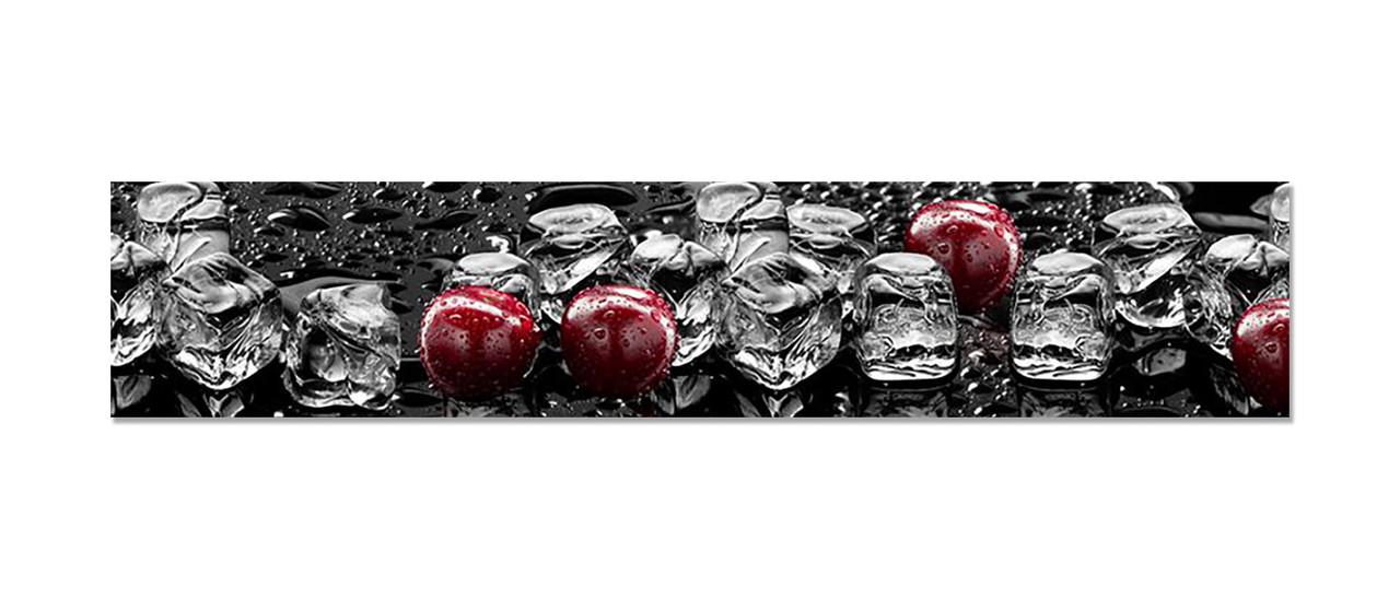 Наклейка виниловая на кухню Zatarga Вишни и Кубики Льда 600х3000 мм (1294193341)