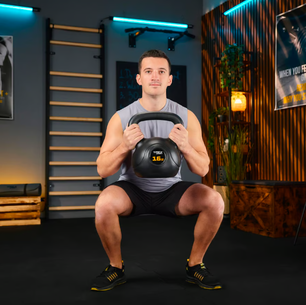 Гиря вінілова TREX Sport TX-016CKB 16 кг Чорний (4613) - фото 3 Гиря вінілова TREX Sport TX-016CKB 16 кг Чорний (4613) - фото 3