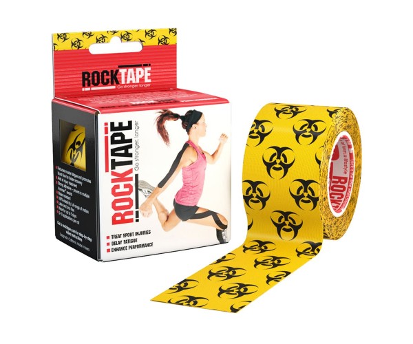 Кинезио тейп RockTape Design 5 см х 5 м Желтый/Черный